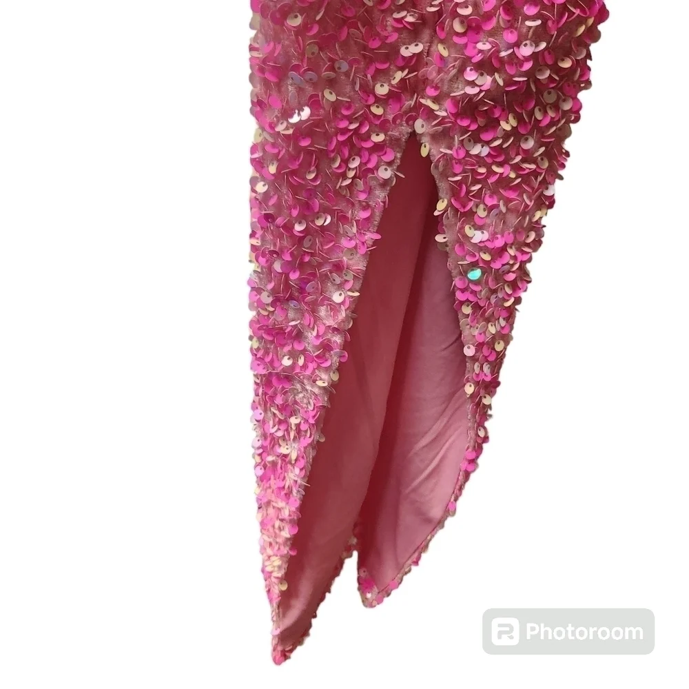 Thirty Thirty Pink Sequin Mini Dress   Sz. 1X Barbiecore Eras